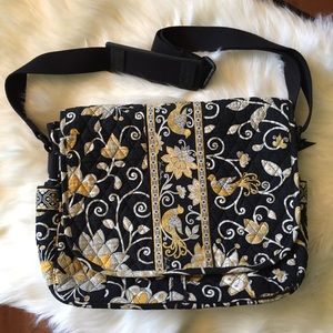 Vera Bradley retired Yellow Bird messenger bag